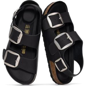 image:imageProject Cloud 100 Genuine Leather Beach Sandals Women with Lightweight amp Comfortable Slides for Women  Non Slip with Memory Foam Slingback Womens Sandals 2026 GardaBlack Oiled Leather