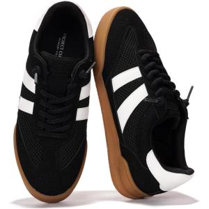 image:imageProject Cloud Genuine Leather Casual Sneakers for Women  Memory Foam Insoles LaceUp Womens Shoes amp Lightweight Womens Fashion Sneakers  NonSlip Shoes for Women Footwear VerdyBlack