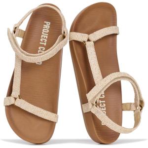 image:imageProject Cloud Sandals Women 2026  Strappy Adjustable Womens Sandals with Plush Insole  Lightweight amp Non Slip Women Footwear  Everyday Wear Womens Shoes BrandyNatural Raffia