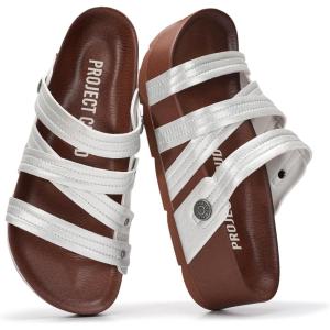 image:imageProject Cloud Wedge Platform Sandals Women Footwear  Lightweight with Plush amp Soft Insole Beach Essentials Wedge Sandals Durable NonSlip Sandals for Women 2026 PasadenaSilver