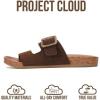 image:imageProject Cloud 100 Genuine Leather Womens Sandals  Plush Insole Sandals for Women 2026  Lightweight amp Non Slip Slides amp Women Footwear with Buckle BalancedWhiskey Suede