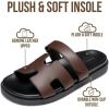 image:imageProject Cloud 100 Genuine Leather Womens Sandals  Stylish amp Comfy Sandals for Women Footwear with Plush amp Soft Insole  Slipresistant Slides for WomenChocolate