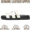 image:imageProject Cloud 100 Genuine Leather Womens Sandals  Stylish amp Comfy Sandals for Women Footwear with Plush amp Soft Insole  Slipresistant Slides for WomenWhite