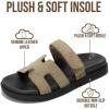 image:imageProject Cloud 100 Genuine Leather Womens Sandals  Stylish amp Comfy Sandals for Women Footwear with Plush amp Soft Insole  Slipresistant Slides for WomenLight Taupe
