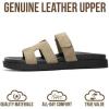 image:imageProject Cloud 100 Genuine Leather Womens Sandals  Stylish amp Comfy Sandals for Women Footwear with Plush amp Soft Insole  Slipresistant Slides for WomenLight Taupe
