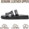 image:imageProject Cloud 100 Genuine Leather Womens Sandals  Stylish amp Comfy Sandals for Women Footwear with Plush amp Soft Insole  Slipresistant Slides for WomenBlack