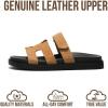image:imageProject Cloud 100 Genuine Leather Womens Sandals  Stylish amp Comfy Sandals for Women Footwear with Plush amp Soft Insole  Slipresistant Slides for WomenChestnut