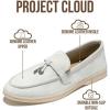 image:imageProject Cloud Genuine Leather Womens Shoes  Lightweight Moccasins Penny Loafers for Women with Memory Foam and Leather Insole  NonSlip Casual Womens Slip on Shoes for Women IrisLight Sand Suede