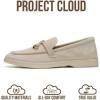 image:imageProject Cloud Genuine Leather Womens Shoes  Lightweight Moccasins Penny Loafers for Women with Memory Foam and Leather Insole  NonSlip Casual Womens Slip on Shoes for Women IrisLight Grey Suede