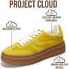 image:imageProject Cloud Platform Sneakers for Women Footwear  Memory Foam Insole Womens Shoes Lightweight and NonSlip Sole Lace Up Fashion Sneakers for Women 2026 VolleyMustard