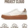 image:imageProject Cloud Platform Sneakers for Women Footwear  Memory Foam Insole Womens Shoes Lightweight and NonSlip Sole Lace Up Fashion Sneakers for Women 2026 VolleyWhite