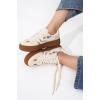 image:imageProject Cloud Platform Sneakers for Women Footwear  Memory Foam Insole Womens Shoes Lightweight and NonSlip Sole Lace Up Fashion Sneakers for Women 2026 VolleyCream
