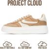 image:imageProject Cloud Platform Sneakers for Women Footwear  Memory Foam Insole Womens Shoes Lightweight and NonSlip Sole Lace Up Fashion Sneakers for Women 2026 VolleyTan Mult