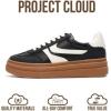 image:imageProject Cloud Platform Sneakers for Women Footwear  Memory Foam Insole Womens Shoes Lightweight and NonSlip Sole Lace Up Fashion Sneakers for Women 2026 VolleyBlack