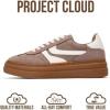 image:imageProject Cloud Platform Sneakers for Women Footwear  Memory Foam Insole Womens Shoes Lightweight and NonSlip Sole Lace Up Fashion Sneakers for Women 2026 VolleyTaupe Multi