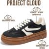 image:imageProject Cloud Platform Sneakers for Women Footwear  Memory Foam Insole Womens Shoes Lightweight and NonSlip Sole Lace Up Fashion Sneakers for Women 2026 VolleyBlack