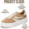 image:imageProject Cloud Platform Sneakers for Women Footwear  Memory Foam Insole Womens Shoes Lightweight and NonSlip Sole Lace Up Fashion Sneakers for Women 2026 VolleyTan Mult