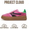 image:imageProject Cloud Platform Sneakers for Women Footwear  Memory Foam Insole Womens Shoes Lightweight and NonSlip Sole Lace Up Fashion Sneakers for Women 2026 VolleyPink Mult