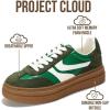 image:imageProject Cloud Platform Sneakers for Women Footwear  Memory Foam Insole Womens Shoes Lightweight and NonSlip Sole Lace Up Fashion Sneakers for Women 2026 VolleyGreen