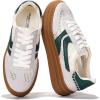 image:imageProject Cloud Platform Sneakers for Women Footwear  Memory Foam Insole Womens Shoes Lightweight and NonSlip Sole Lace Up Fashion Sneakers for Women 2026 VolleyWhitegreen Stripe