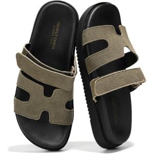 image:imageProject Cloud 100 Genuine Leather Womens Sandals  Stylish amp Comfy Sandals for Women Footwear with Plush amp Soft Insole  Slipresistant Slides for WomenOlive