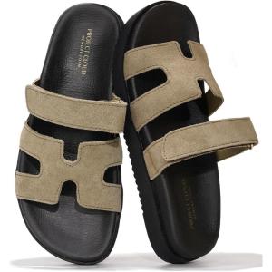 image:imageProject Cloud 100 Genuine Leather Womens Sandals  Stylish amp Comfy Sandals for Women Footwear with Plush amp Soft Insole  Slipresistant Slides for WomenLight Taupe