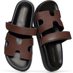 image:imageProject Cloud 100 Genuine Leather Womens Sandals  Stylish amp Comfy Sandals for Women Footwear with Plush amp Soft Insole  Slipresistant Slides for WomenChocolate
