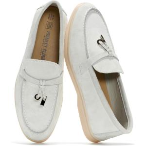image:imageProject Cloud Genuine Leather Womens Shoes  Lightweight Moccasins Penny Loafers for Women with Memory Foam and Leather Insole  NonSlip Casual Womens Slip on Shoes for Women IrisLight Sand Suede