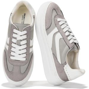 image:imageProject Cloud Platform Sneakers for Women Footwear  Memory Foam Insole Womens Shoes Lightweight and NonSlip Sole Lace Up Fashion Sneakers for Women 2026 VolleyGrey