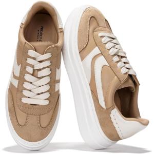 image:imageProject Cloud Platform Sneakers for Women Footwear  Memory Foam Insole Womens Shoes Lightweight and NonSlip Sole Lace Up Fashion Sneakers for Women 2026 VolleyTan Mult