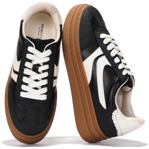 image:imageProject Cloud Platform Sneakers for Women Footwear  Memory Foam Insole Womens Shoes Lightweight and NonSlip Sole Lace Up Fashion Sneakers for Women 2026 VolleyBlack