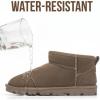 image:imageProject Cloud 100 Genuine Leather Ankle Boots for Women  Water Resistant Womens Boots with Memory Foam Insole  Comfortable Fall Shoes for Women 2026 HikeyMushroom Suede
