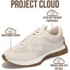 image:imageProject Cloud Trendy Fashion Sneakers for Women 2026  Memory Foam and NonSlip Comfortable Casual Ladies Shoes for Womens Fashion Sneakers  Lightweight Laceup Shoes LeccoCream