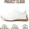 image:imageProject Cloud Trendy Fashion Sneakers for Women 2026  Memory Foam and NonSlip Comfortable Casual Ladies Shoes for Womens Fashion Sneakers  Lightweight Laceup Shoes LeccoWhite