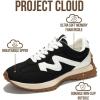 image:imageProject Cloud Trendy Fashion Sneakers for Women 2026  Memory Foam and NonSlip Comfortable Casual Ladies Shoes for Womens Fashion Sneakers  Lightweight Laceup Shoes LeccoBlack