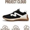 image:imageProject Cloud Trendy Fashion Sneakers for Women 2026  Memory Foam and NonSlip Comfortable Casual Ladies Shoes for Womens Fashion Sneakers  Lightweight Laceup Shoes LeccoBlack
