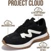 image:imageProject Cloud Trendy Fashion Sneakers for Women 2026  Memory Foam and NonSlip Comfortable Casual Ladies Shoes for Womens Fashion Sneakers  Lightweight Laceup Shoes LeccoBlack Mesh