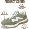 image:imageProject Cloud Trendy Fashion Sneakers for Women 2026  Memory Foam and NonSlip Comfortable Casual Ladies Shoes for Womens Fashion Sneakers  Lightweight Laceup Shoes LeccoOlive
