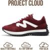 image:imageProject Cloud Trendy Fashion Sneakers for Women 2026  Memory Foam and NonSlip Comfortable Casual Ladies Shoes for Womens Fashion Sneakers  Lightweight Laceup Shoes LeccoBurgundy