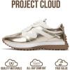 image:imageProject Cloud Trendy Fashion Sneakers for Women 2026  Memory Foam and NonSlip Comfortable Casual Ladies Shoes for Womens Fashion Sneakers  Lightweight Laceup Shoes LeccoGold