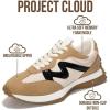 image:imageProject Cloud Trendy Fashion Sneakers for Women 2026  Memory Foam and NonSlip Comfortable Casual Ladies Shoes for Womens Fashion Sneakers  Lightweight Laceup Shoes LeccoTan