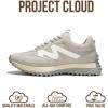 image:imageProject Cloud Trendy Fashion Sneakers for Women 2026  Memory Foam and NonSlip Comfortable Casual Ladies Shoes for Womens Fashion Sneakers  Lightweight Laceup Shoes LeccoGrey