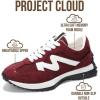 image:imageProject Cloud Trendy Fashion Sneakers for Women 2026  Memory Foam and NonSlip Comfortable Casual Ladies Shoes for Womens Fashion Sneakers  Lightweight Laceup Shoes LeccoBurgundy
