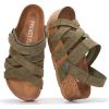 image:imageProject Cloud 100 Genuine Leather Platform Sandals Women  Strappy Wedges with Comfortable Plush Insole  Lightweight amp Non Slip Wedge Sandals for Women 2026 PacificaOlive Suede