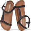 image:imageProject Cloud Sandals for Women 2026  Strappy Adjustable Womens Sandals with Plush Insole  Lightweight amp Non Slip Women Footwear  Everyday Wear Womens Slides BrandyBlack
