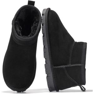 image:imageProject Cloud 100 Genuine Leather Ankle Boots for Women  Water Resistant Womens Boots with Memory Foam Insole  Comfortable Fall Shoes for Women 2026 HikeyBlack Suede