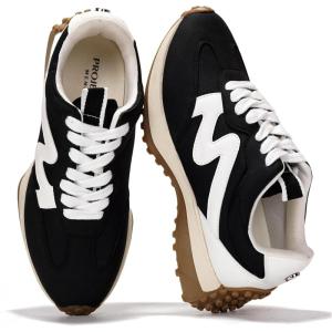 image:imageProject Cloud Trendy Fashion Sneakers for Women 2026  Memory Foam and NonSlip Comfortable Casual Ladies Shoes for Womens Fashion Sneakers  Lightweight Laceup Shoes LeccoBlack
