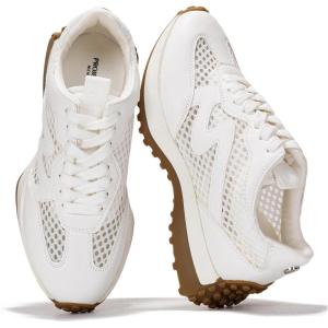 image:imageProject Cloud Trendy Fashion Sneakers for Women 2026  Memory Foam and NonSlip Comfortable Casual Ladies Shoes for Womens Fashion Sneakers  Lightweight Laceup Shoes LeccoWhite Mesh