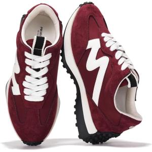 image:imageProject Cloud Trendy Fashion Sneakers for Women 2026  Memory Foam and NonSlip Comfortable Casual Ladies Shoes for Womens Fashion Sneakers  Lightweight Laceup Shoes LeccoBurgundy