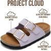 image:imageProject Cloud 100 Genuine Leather Kids Sandals  Non Slip and Lightweight Beach Sandals for Girls with Memory Foam Insole amp Cork Footbed Slides for Kids  Boys amp Girls Footwear Little SantoriniLavender Suede